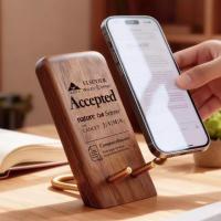 定制科研人实木手机支架周边期刊Accept玄学礼物实验室好物硕博生